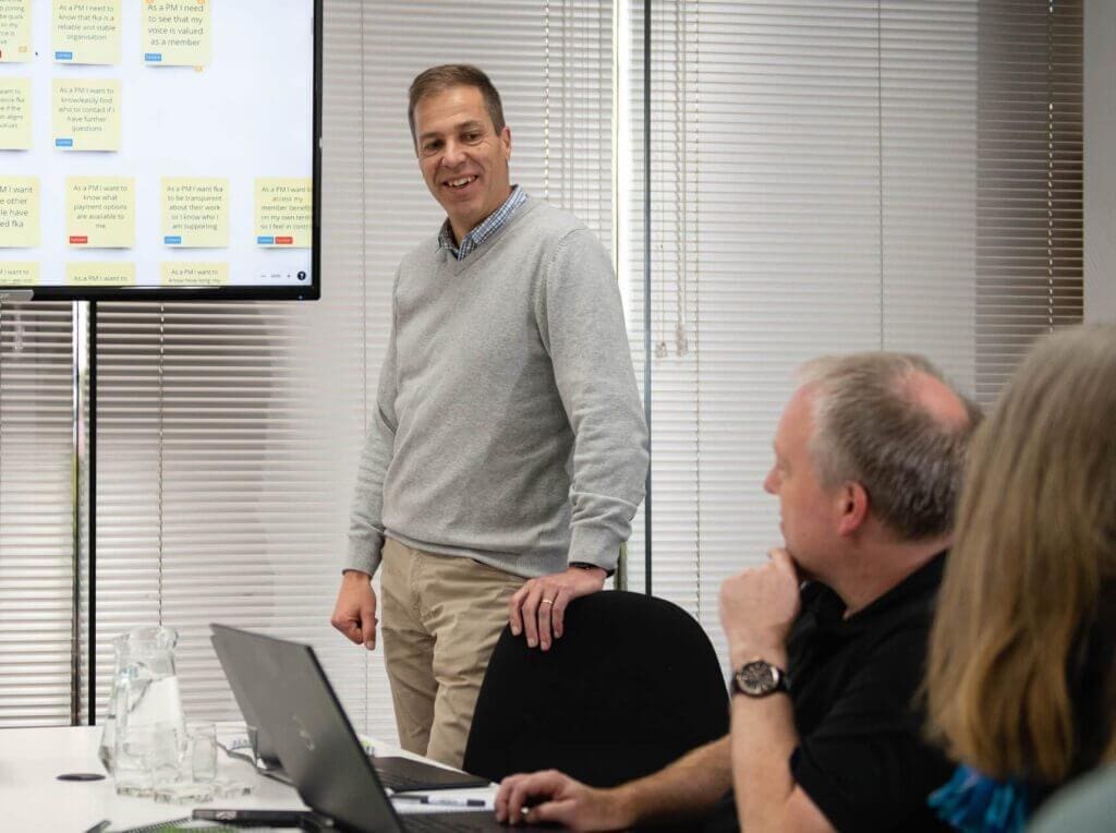 Rob (our ceo) talking to the team